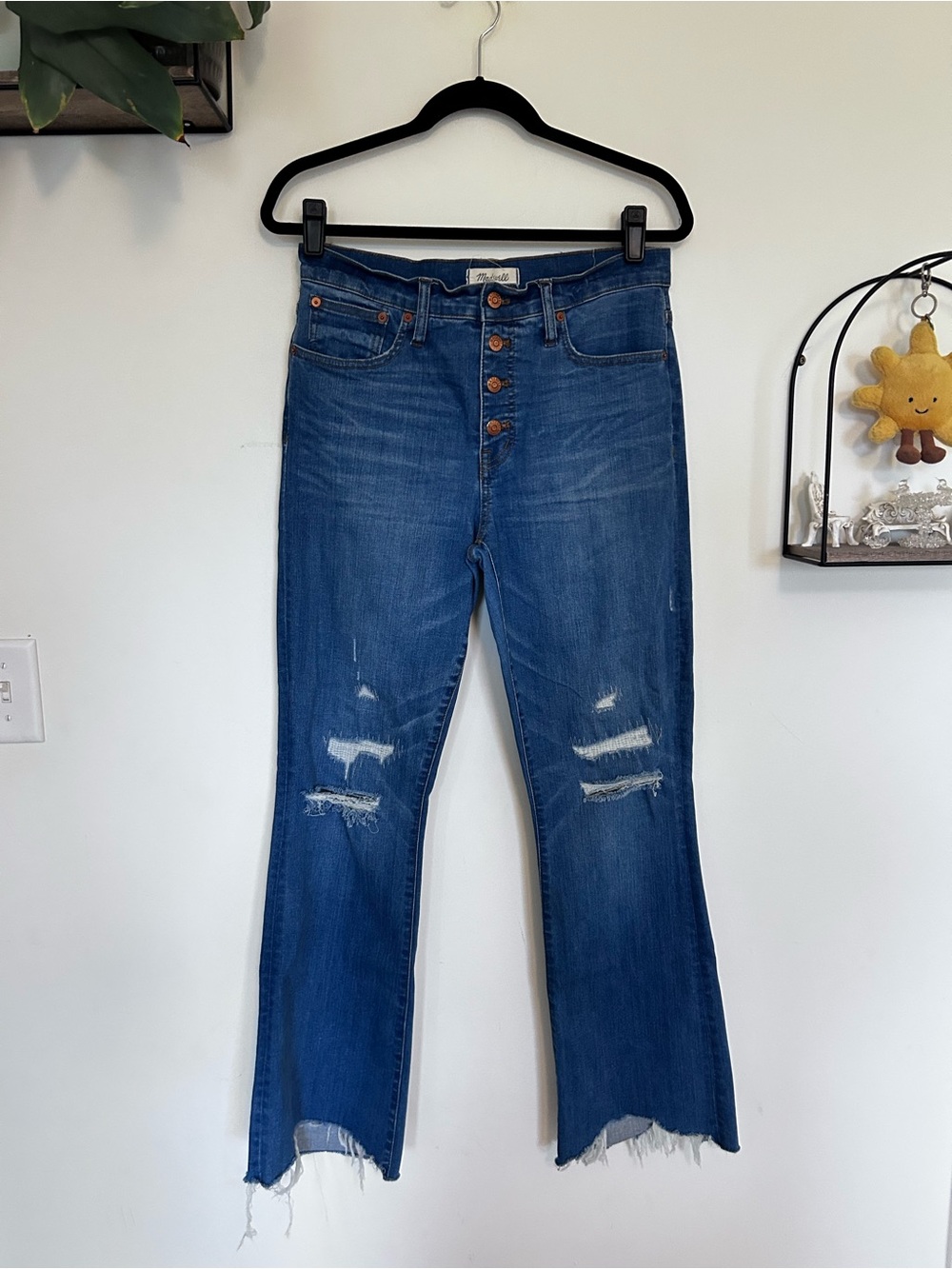 Madewell Cali Demi-Boot Jeans in Bronson Wash: Button-Front Edition Size 29